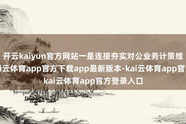 开云kaiyun官方网站一是连接夯实对公业务计策维持作用-kai云体育app官方下载app最新版本-kai云体育app官方登录入口