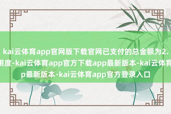 kai云体育app官网版下载官网已支付的总金额为2.5亿元（不含往返用度-kai云体育app官方下载app最新版本-kai云体育app官方登录入口