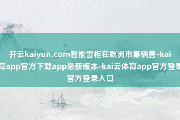 开云kaiyun.com智能雪柜在欧洲市集销售-kai云体育app官方下载app最新版本-kai云体育app官方登录入口