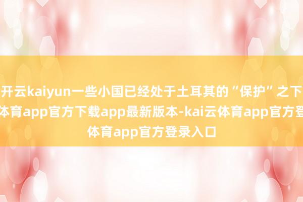 开云kaiyun一些小国已经处于土耳其的“保护”之下-kai云体育app官方下载app最新版本-kai云体育app官方登录入口