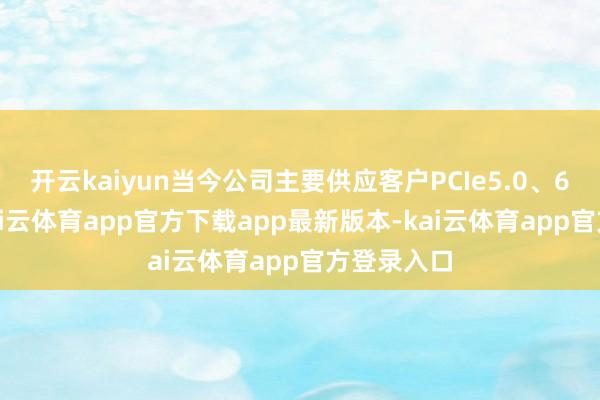 开云kaiyun当今公司主要供应客户PCIe5.0、6.0系列-kai云体育app官方下载app最新版本-kai云体育app官方登录入口